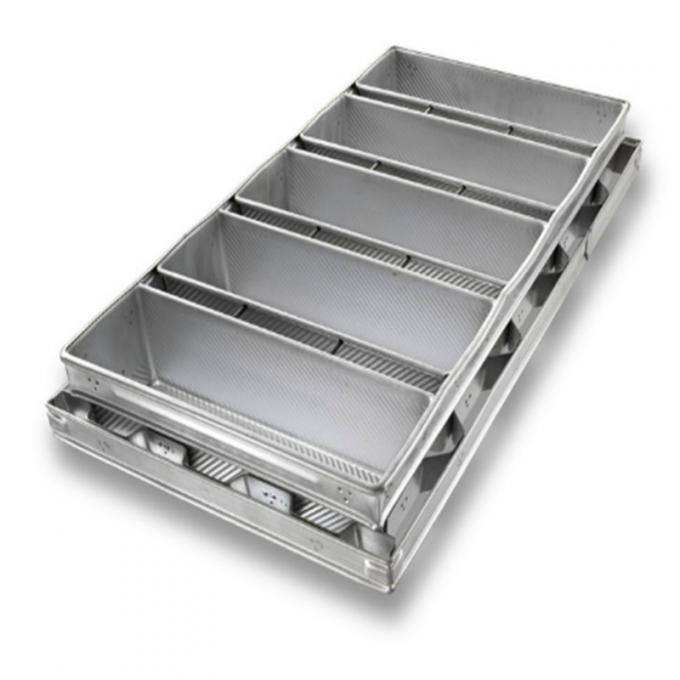 Rk Bakeware China-Chicago Metallic Industrial 4 Straps Silicon Glazed Nonstick Pullman Bread Mold