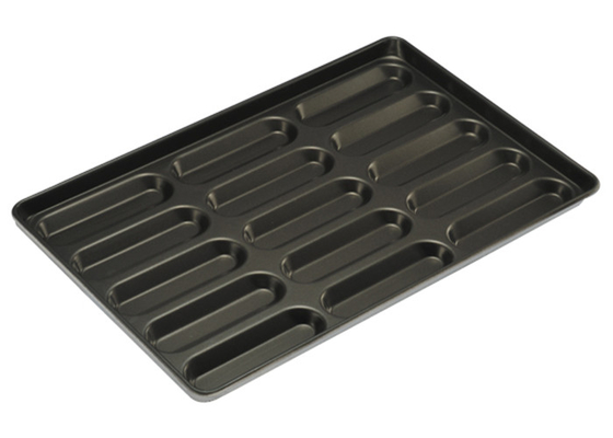 RK 베이커웨어 중국 푸드서비스 NSF 10 Mold Glazed Aluminized Steel Hoagie Bun Pan Tray