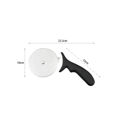 10cm 스테인리스 스틸 430 피자 휠 커터 Pp 핸들 원형 플라스틱 커터 서버