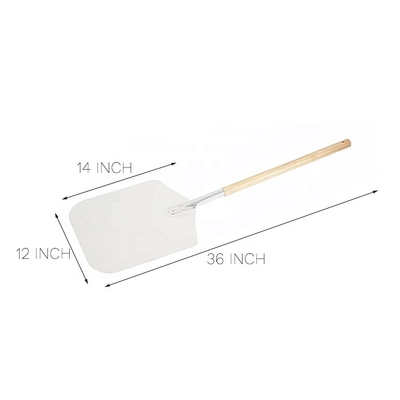 12'*14'*36' 평방 나무 손잡이 금속 피자 껍질 91cm 알루미늄 피자 껍질